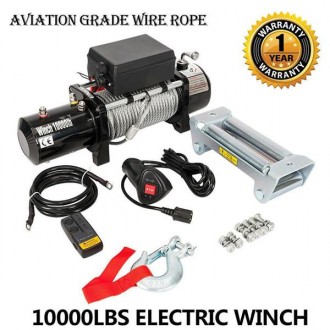 10000lbs/12V Electric Recovery Winch Truck SUV Wireless Remote