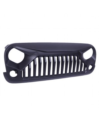 ABS Plastic Car Front Bumper Grille for 2007-2018 Jeep Wrangler JK ABS Plastic Coating with Rivet QH-CH-001 Black