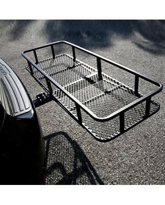 Hitch Mounted Folding Cargo Carrier Black